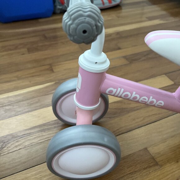 Allobebe Baby Balance Bike Small Toddler Trike 12-36 Months Baby Toddler Pink - Picture 3 of 9